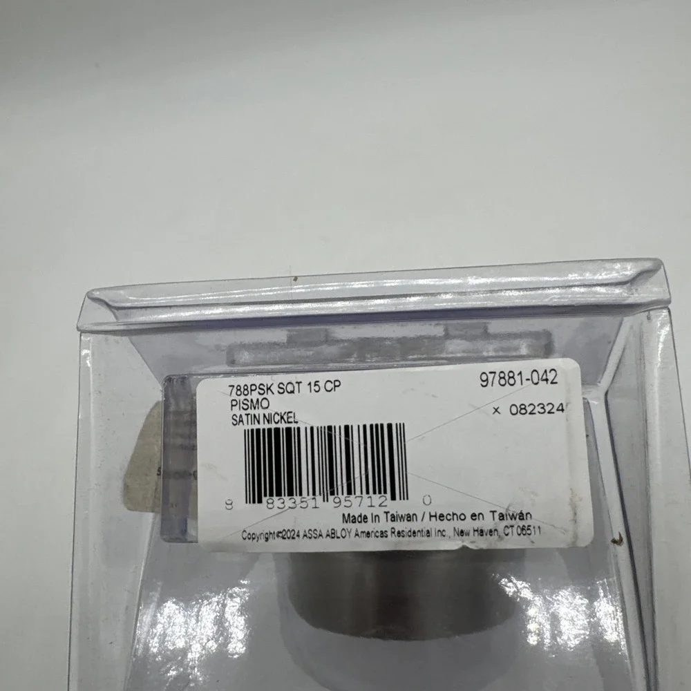 Kwikset Pismo Dummy Door Knob Single Sided for Closets French Doors Satin Nickel